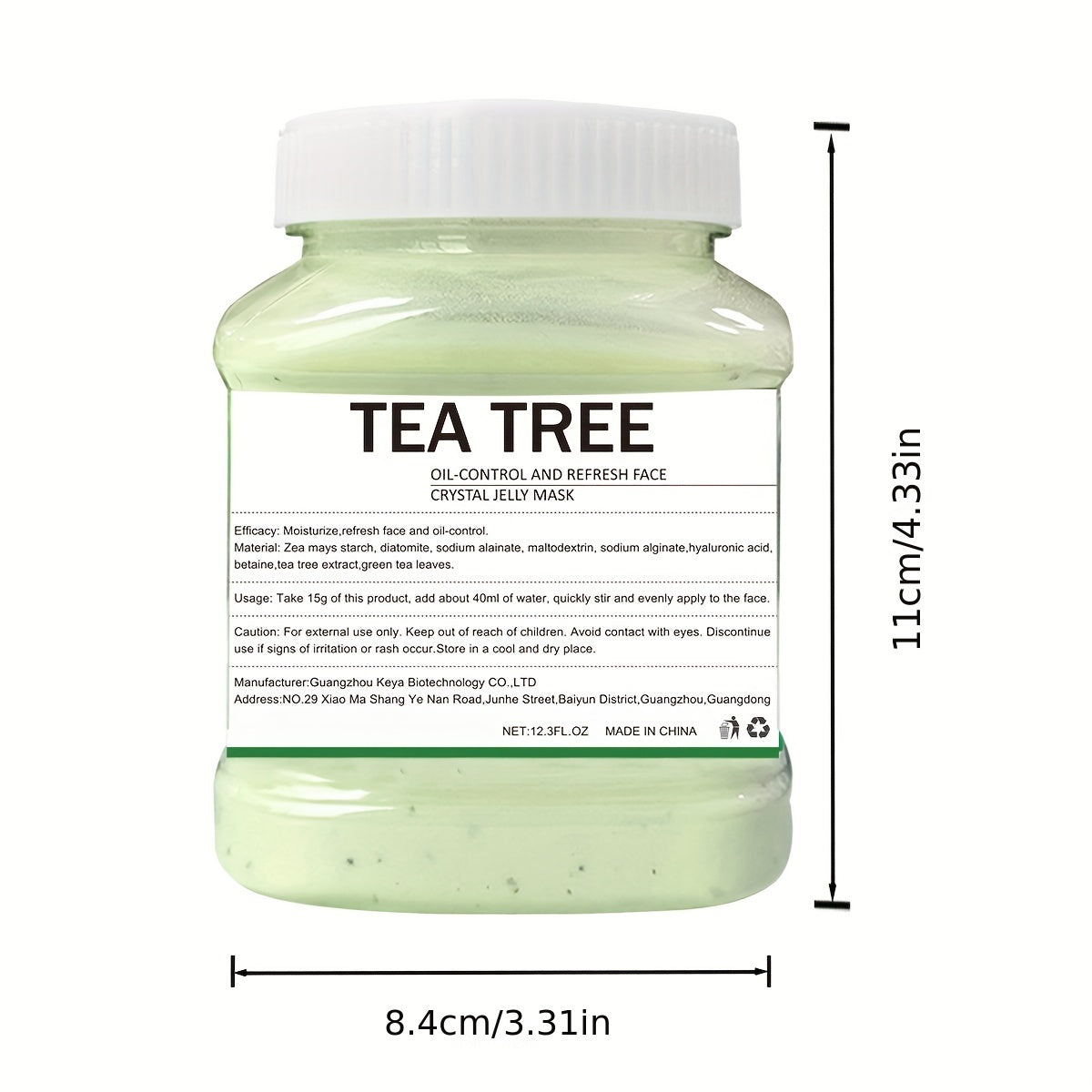 Mascarilla Peel-Off Hydro Jelly de Árbol de Té (300 g): Milagro hidratante y reafirmante. Cuidado revitalizante para una limpieza profunda y reafirmante. Tarro grande.