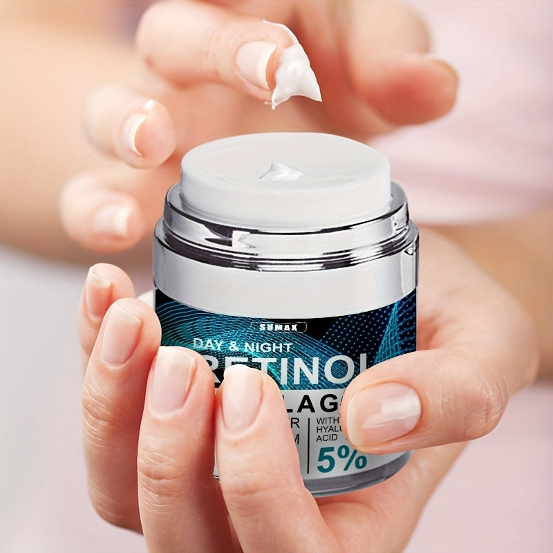 Crema hidratante facial de lujo con retinol de 50 ml: hidratante y antiedad, ideal para el cuidado de la piel de día y de noche para mujeres y hombres. No grasa, se absorbe rápidamente y mejora la elasticidad y firmeza de la piel.