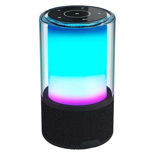 Bocina Portatil de ambientación Glee Pure AP70 Bluetooth 5.2 + 40W + Alimentación Tipo-C- Iluminación de Efectos Batería Recargable Li-Ion de 8hrs Elite Series Negro