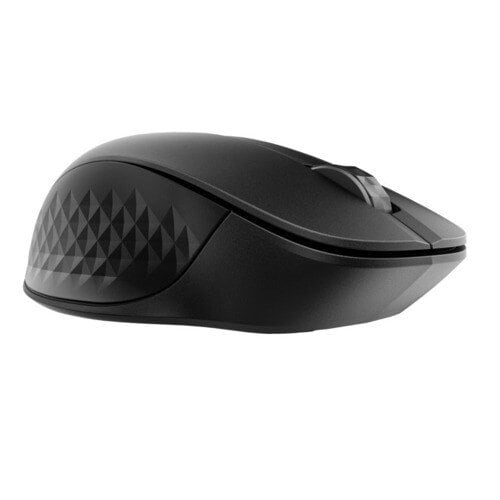 Ratón inalámbrico HP 435, Bluetooth® 5.0 y Wireless 2.4Ghz, Hasta 4000 ppp, 4 botones programables, Compatible conMicrosoft Windows® macOS® ChromeOS; Color negro, 77 % de plástico reciclado posconsumo; El embalaje es reciclable, 1 año de garantía.