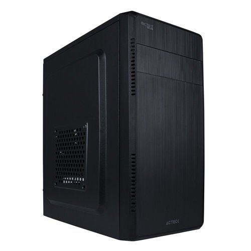 Gabinete Acteck Compacto Mini Torre Kioto GC240 / Max MB M-ATX Fuente ATX 500 W / 1x USB 3.0 + 1x USB 2.0 + 1x Ventilador / Full Metálico + Frente Solido / Advanced Negro