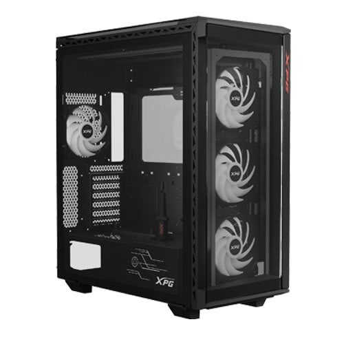 GABINETE XPG BATTLECRUISER MEDIA TORRE TG USB-C USB 3.0 NEGRO