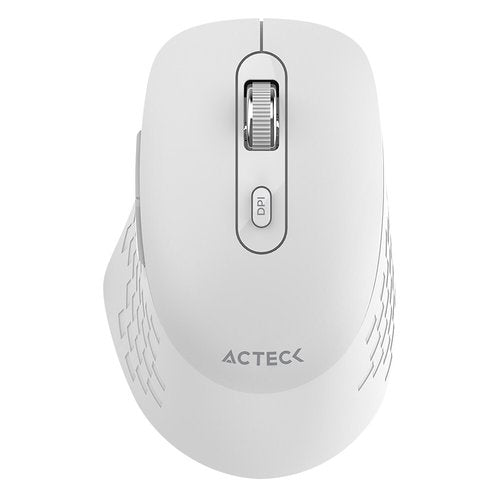 Mouse Acteck Inalámbrico Optimize Flow MI480 / 2.4 GHz / Hasta 1600 DPI / 5 Botones / Diseño Elegante / 2x Bat AAA Incluida / Advanced Blanco