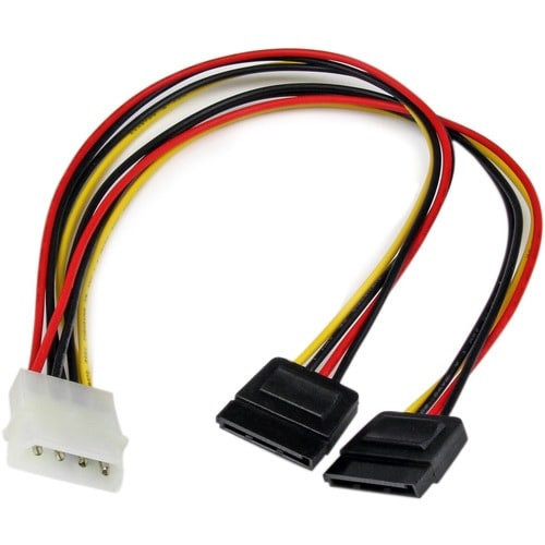 Adaptador Cable Divisor LP4 de 4 Pines a SATA - 2x Hembra SATA y 1x Macho LP4 - Para Unidad de disco - LP4 / SATA - 1 Solamente