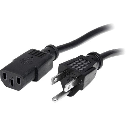 Cable de 1m (3 pies) de Alimentación de Servicio Pesado, Cable de Corriente NEMA 5-15P a C13, 15A 125V, 14AWG, UL