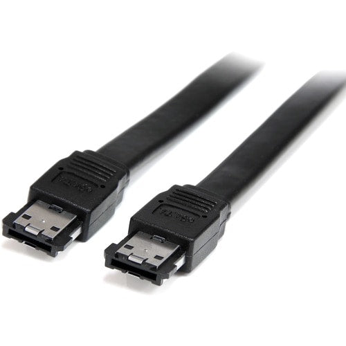 Cable de 1.8m eSATA Externo Blindado - Macho a Macho - Cable for Portátil, Dispositivo de almacenamiento, Computadora de escritorio - 6Gbit/s - Apantallado - Negro