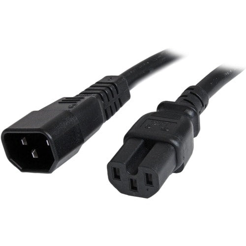 Cable de 1.8m (6 pies) de Extensión de Servicio Pesado, Cable Alargador de Alimentación IEC 320 C14 a IEC 320 C15, 15A 250V