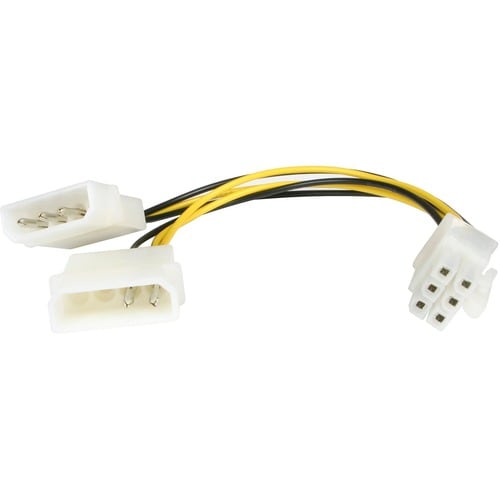 Cable de 15cm Adaptador de Alimentación LP4 Molex a PCI Express de 6 Pines para Tarjeta de Video - Para Tarjeta PCI Express