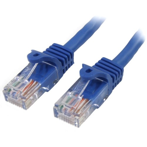 Cable de 2m Azul de Red Fast Ethernet Cat5e RJ45 sin Enganche - Cable Patch Snagless