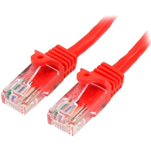 Cable de 2m Rojo de Red Fast Ethernet Cat5e RJ45 sin Enganche - Cable Patch Snagless