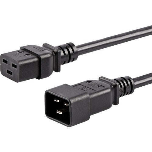 Cable de 3m de Extensión de Alimentación, Cable de Extensión IEC 320 C19 a IEC 320 C20 Negro, 15A 250V, 14AWG, Alargador