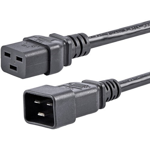 Cable de 1.8m de Extensión de Alimentación, Cable de Extensión IEC 320 C19 a IEC 320 C20 Negro, 15A 250V, 14AWG, Alargador