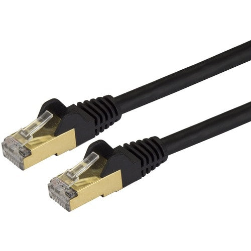 Cable de Red Ethernet Cat6a Blindado (STP) de 3m sin Enganches - Negro