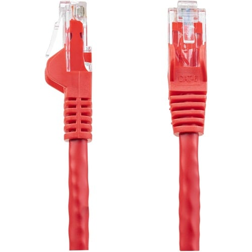 Cable de Red de 15cm Rojo Cat6 UTP Ethernet Gigabit RJ45 sin Enganches