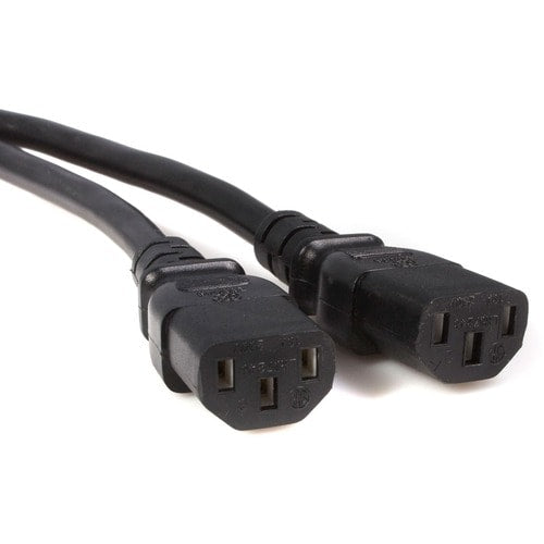 Cable de 3m de Extensión de Alimentación de Computadora, C14 a 2x C13, Extensor de Cable, IEC-320-C14 a IEC-320-C13, UL