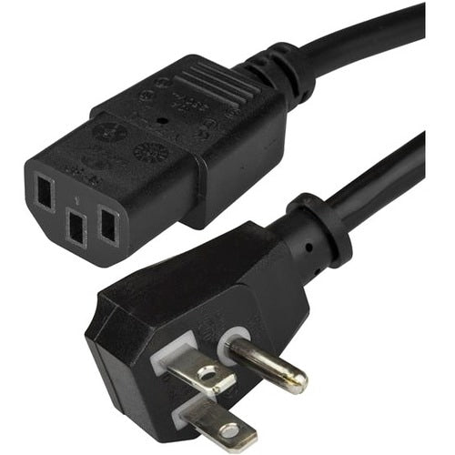 Cable de 3m Alimentación de Computadora, Plano NEMA 5-15P a C13, 10A 125V, 18AWG, Negro, Cable de Alimentación de Impresora