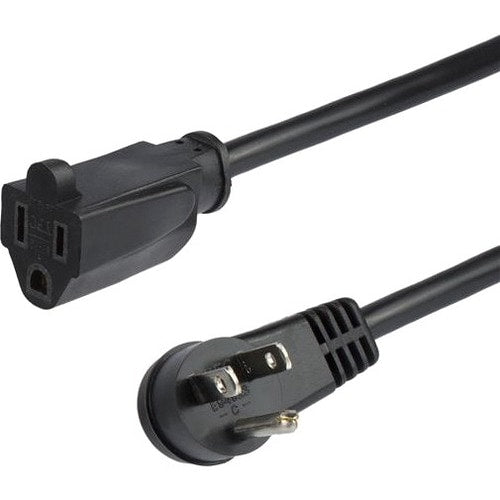 Cable de 0.9m de Extensión de Alimentación, Acodado en Ángulo Recto NEMA 5-15P a NEMA 5-15R, 13A 125V, 16AWG, UL