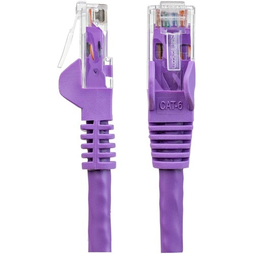 Cable de 2m Púrpura de Rojo Gigabit Cat6 Ethernet RJ45 sin Enganche - Snagless