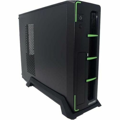 Gabinete Slim Evotec EV-1010 Mini-Torre con Fuente de 600W Bahía para Lector de CD Micro-ATX y Mini ATX Negro
