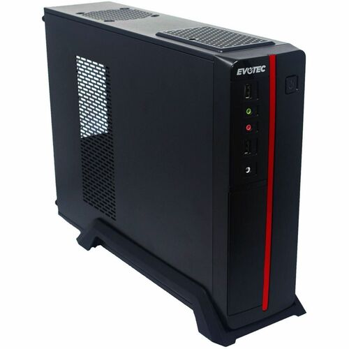 EVOTEC Gabinete para computadora gamer - Mini ATX Placa base admitida - Media torre - Metálico - Negro - 600W - Fuente de Alimentación Instalada - 1 x Compartimiento interno 5.25" - 1 x Compartimiento interno 3.5" - 1 x USB(s) - 1 x USB 2.0