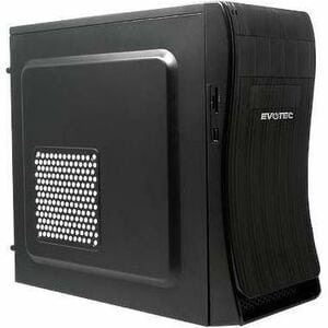 EVOTEC Gabinete para computadora gamer - Mini ATX, Micro ATX Placa base admitida - Minitorre - Metálico - Negro - 600W - Fuente de Alimentación Instalada