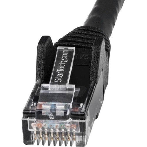 Cable de 15m CAT6 Ethernet - LSZH - Cable de Red RJ45 UTP de 10Gb 650MHz - PoE de 100W - sin Enganche ETL - Negro