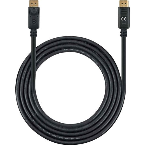 CABLE DISPLAYPORT MACHO A MACHO 4K CONTACTOS CHAPADOS EN ORO 2M NEGRO - Extremo Secundario: 1 x 20-pin DisplayPort 1.4 Digital Audio/Video - Macho - 32.4Gbit/s - Admite hasta7680 x 4320 - Apantallado - Oro Contacto chapado - 28 AWG - Negro