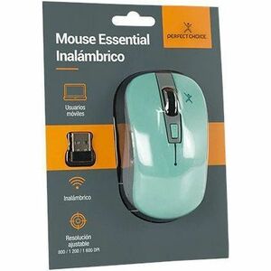 Ratón Inalámbrico Sensor Óptimo Conector USB 1600 DPI Essential Turquesa | ELECCIÓN PERFECTA