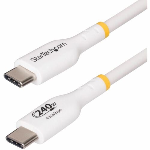 Cable de Carga para Laptop USB-C de 4m - Cable USB Tipo C - Blanco - USB-IF - PD 240W EPR - Recubrimiento de TPE - M/M