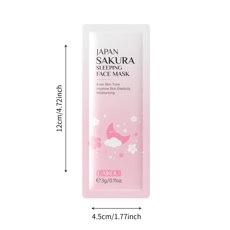 Mascarilla facial nutritiva Sakura Luxe: mascarilla nocturna hidratante, reparadora e iluminadora para una piel radiante. Ideal para viajes, sin necesidad de lavado y esencial para las rutinas de cuidado de la piel.