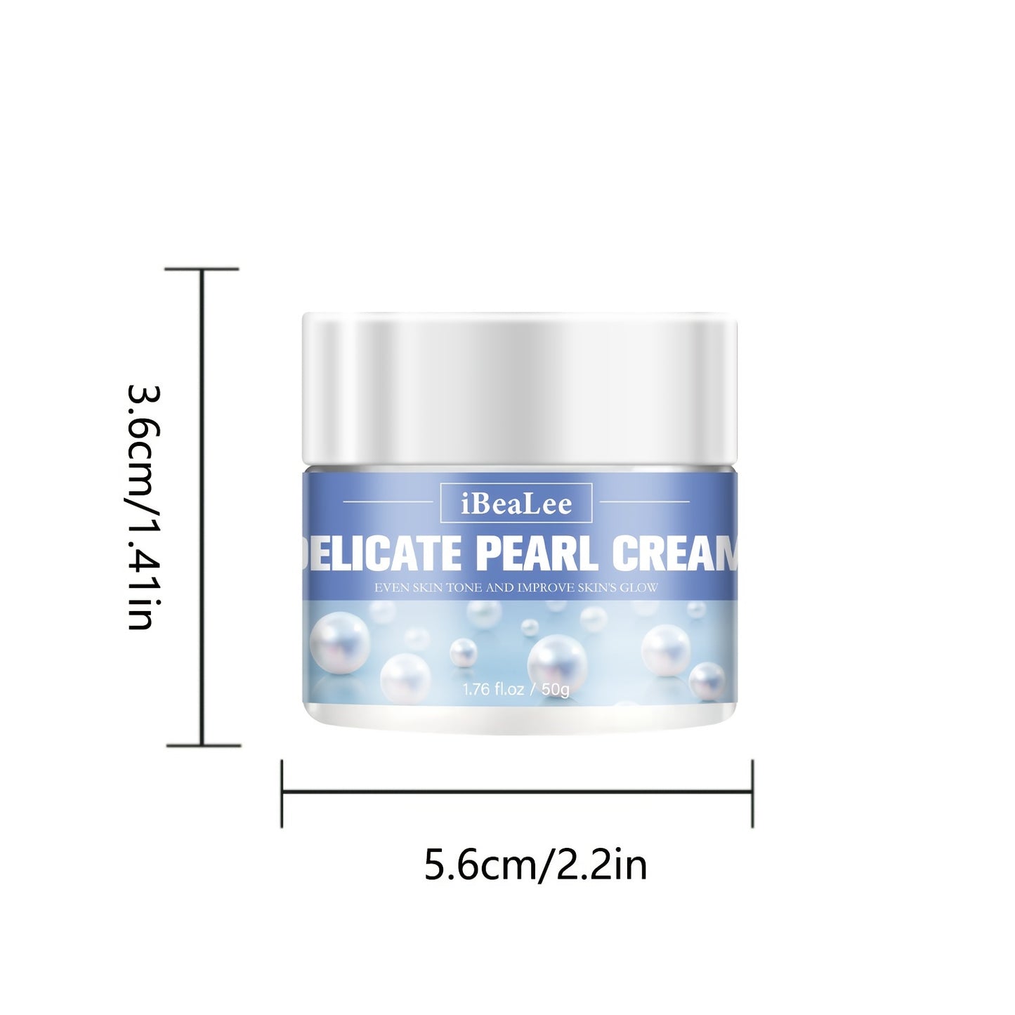 Crema hidratante con efecto perla delicada de 50 g: elimina manchas oscuras, unifica el tono de la piel y cuida el rostro. Crema facial nutritiva para una tez radiante.