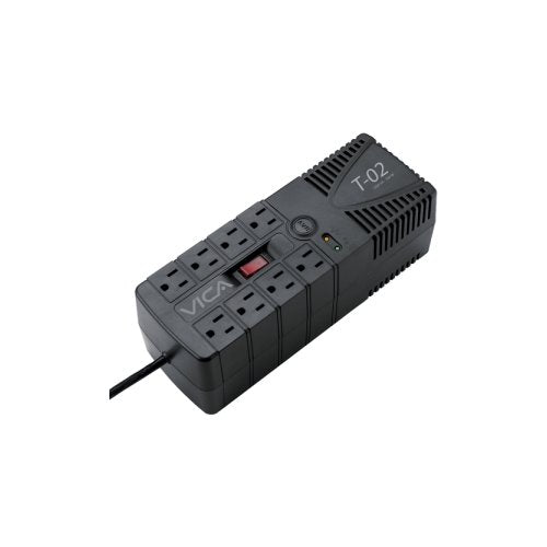 REGULADOR ELECTRÓNICO DE VOLTAJE, capacidad de 1200VA / 700W, 8 tomas, empotrable, puerto RJ45 y RJ11