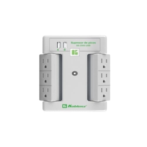 Multicontacto Supresor de Picos con Conexión USB (SS-2000 USB)