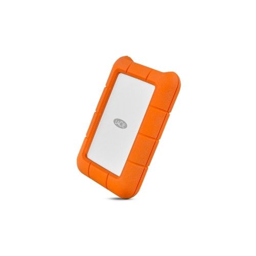 Disco Duro Externo Portatil 5TB USB 3.1 Type USB-C Rugged USB-C Resistente a impactos, lluvia y presión, Windows y Mac, Plata-Naranja, 2 Años de Garantía.