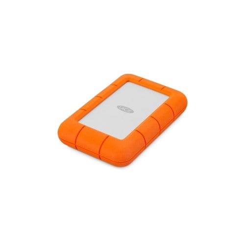Disco Duro Externo Portatil 4TB USB 3.0 Rugged Mini Resistente a impactos, lluvia y presión, Windows & Mac, Plata-Naranja 2 Años de Garantía
