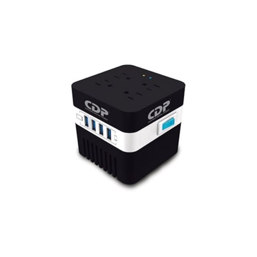 Regulador de voltaje RU-AVR604, 600 VA/300W Monofásico, Voltaje nominal de 120VCA, Rango de frecuencia 50/60Hz, 4 contactos NEMA 5-15R