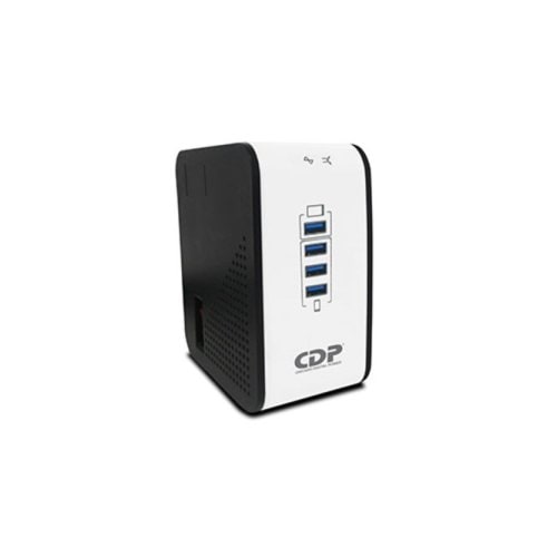 Regulador de voltaje R2CU-AVR 1008, 1000VA/500W. Monofásico, Voltaje nominal de 120VCA