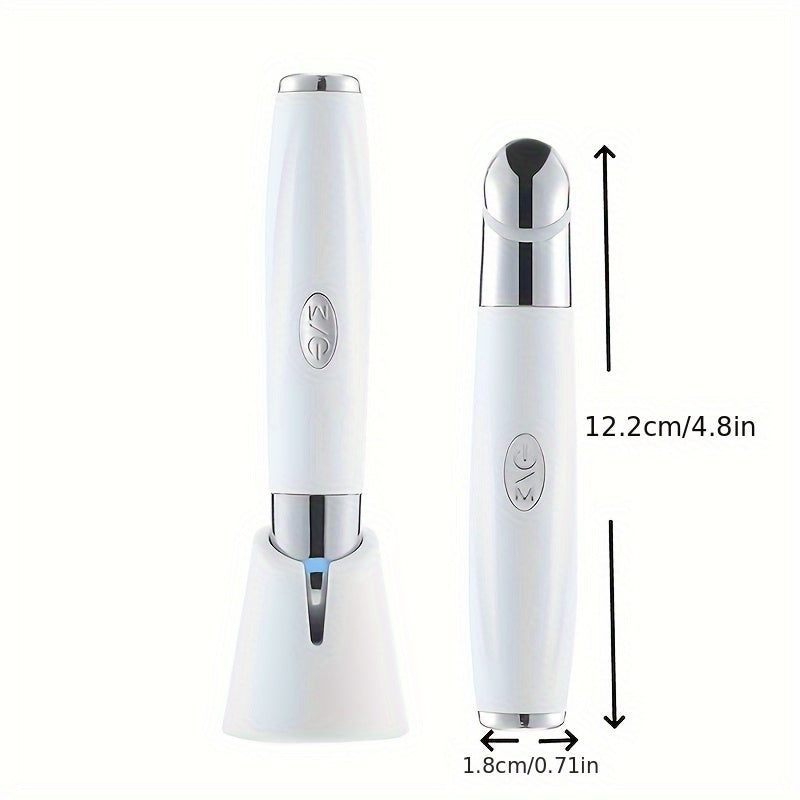 Masajeador de ojos y rostro con varita, con calor y vibración, reafirmante, para ojos cansados, bolsas y ojeras, cuidado de la piel para ojos, absorción de productos de belleza.