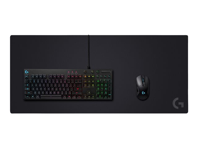 Alfombrilla de ratón extragrande para juegos Logitech G G840, optimizada para sensores de juego, fricción moderada en la superficie, alfombrilla antideslizante, accesorios para juegos de Mac y PC, 900 x 400 x 3 mm; - Alfombrilla de ratón - gaming