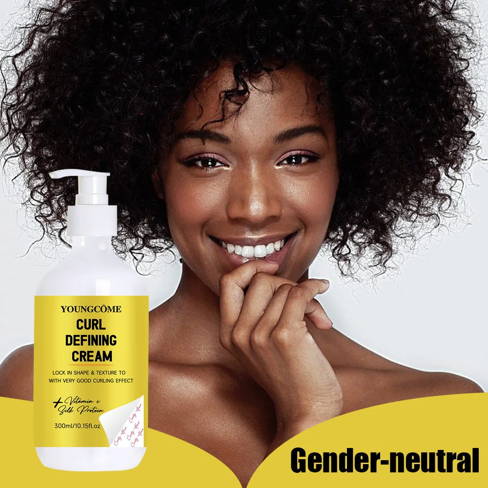 Crema para peinar rizos con elastina y aceites nutritivos: define rizos, reduce el frizz y repara el cabello dañado para lograr ondas saludables y con volumen.