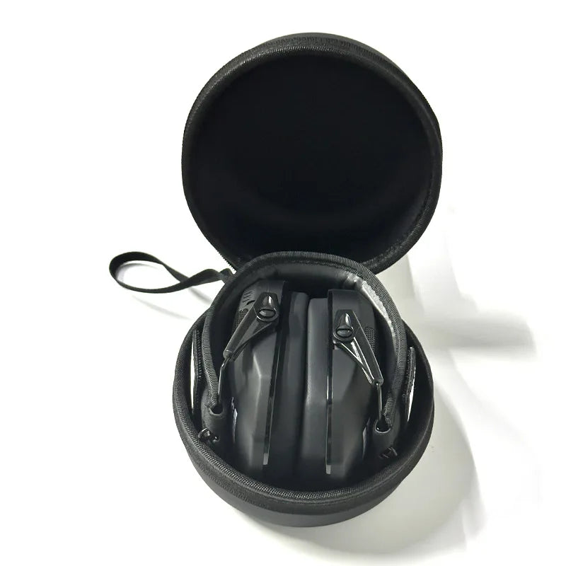 Orejeras tácticas de caza activa con estuche para disparar, protección auditiva electrónica, auriculares de caza con reducción de ruido