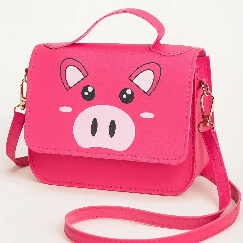 Mini bolso bandolera con divertido estampado de cerdos en varios colores