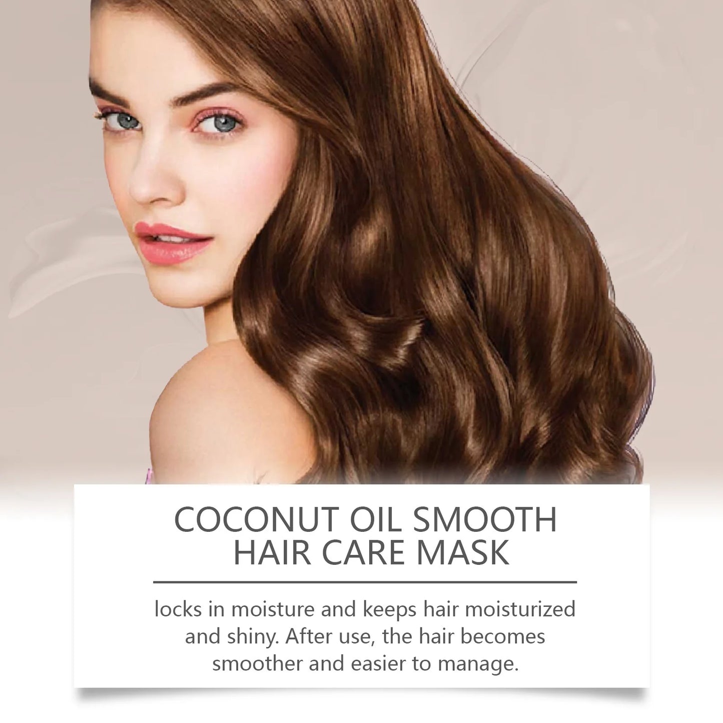 Mascarilla capilar de aceite de coco, reparadora, seca, dañada, suavizante, encrespada, rizada, suave, brillante, nutritiva, con tratamiento de queratina.