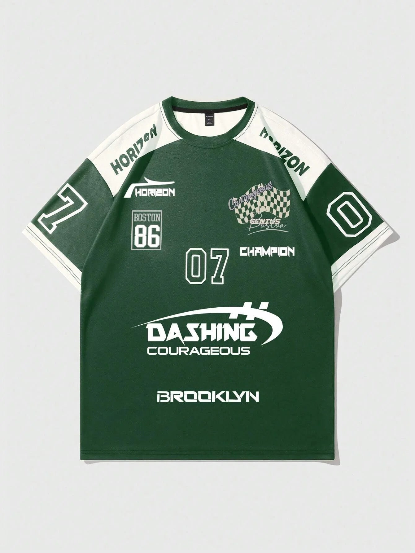 Ropa deportiva de moda para hombre con estilo deportivo retro, camiseta deportiva de cuello redondo para hombre de secado rápido, cómoda y transpirable.