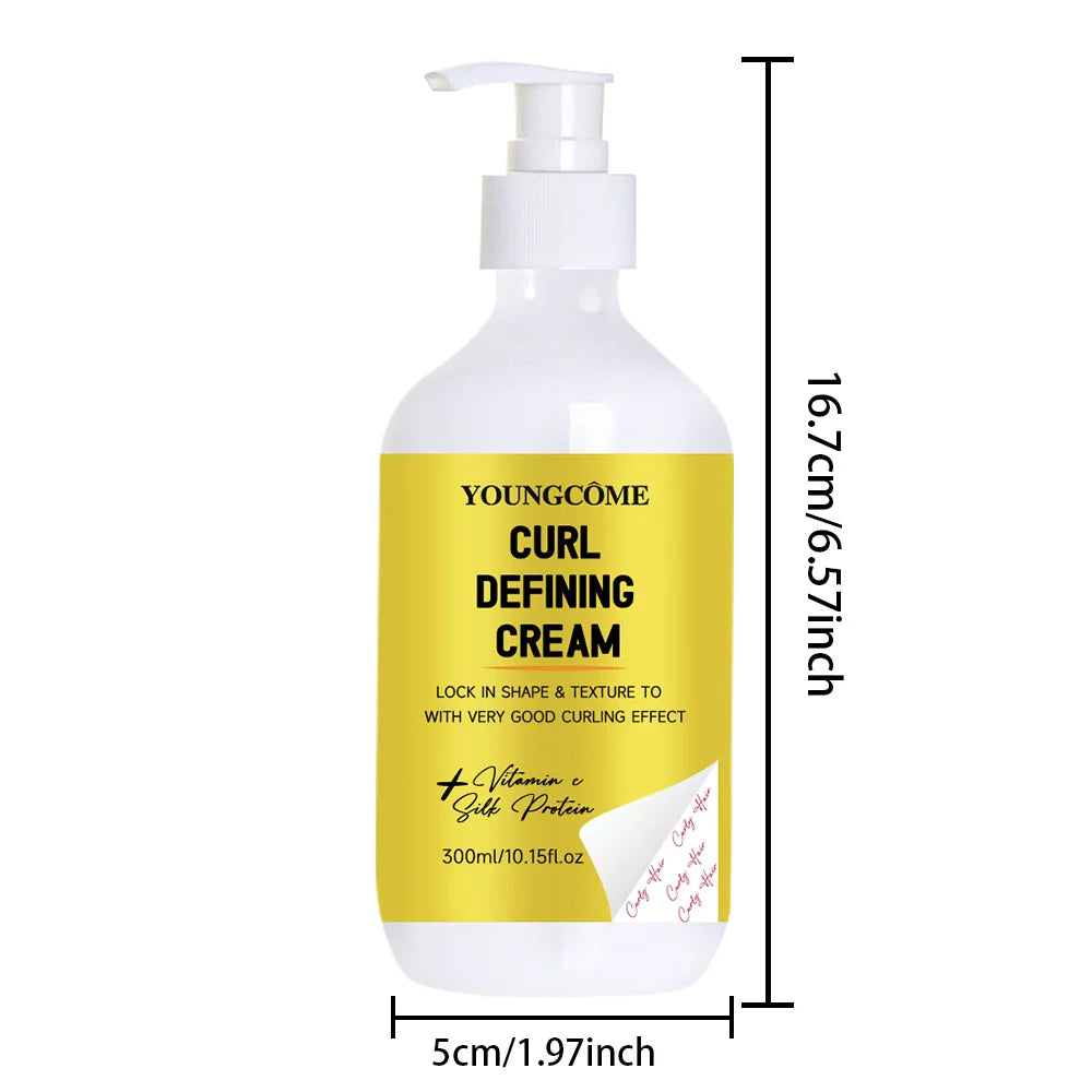 Crema para peinar rizos con elastina y aceites nutritivos: define rizos, reduce el frizz y repara el cabello dañado para lograr ondas saludables y con volumen.