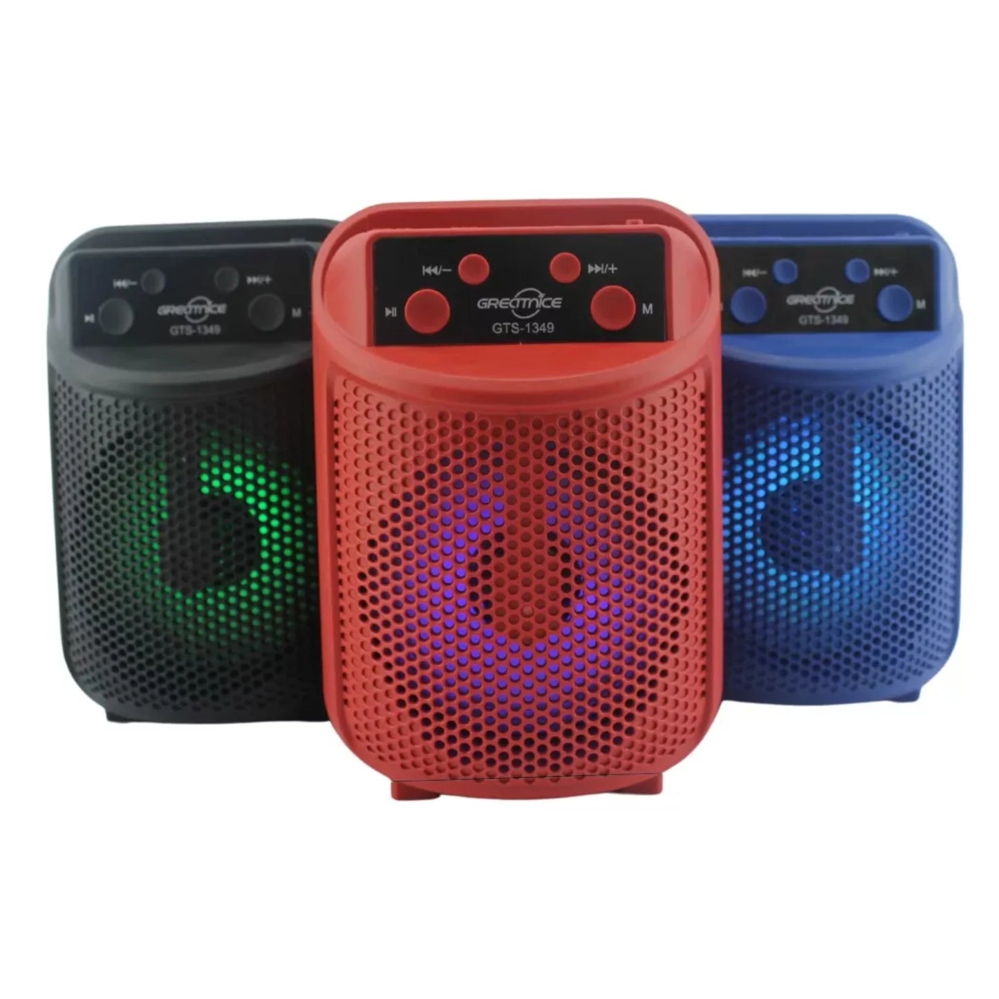 Bocina Bluetooth de 3 pulgadas con luces RGB y colores aleatorios