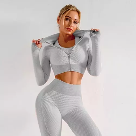 Conjunto Leggings Ropa Deportiva Fitness Conjunto Camisa 3 Pzas
