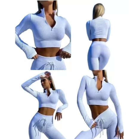 Conjunto De Leggings Ropa Deportiva Fitness Conjunto Camisa Premium