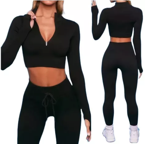 Conjunto De Leggings Ropa Deportiva Fitness Conjunto Camisa Premium