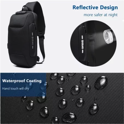 Mochila Sling Crossbody Antirrobo Impermeable 2da Generación